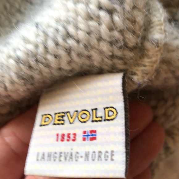 Mens Devold wool sweater zip neck pullover - Picture 6 of 8